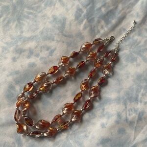 Art glass beads necklace